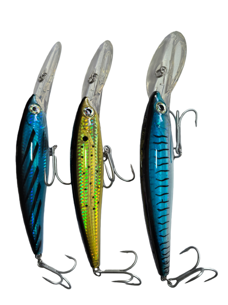 bream fishing hard body lures 3 x Deep-Diving Trolling 16cm Hard Body Lures Fishing