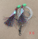6 x 5/0 Custom Designed Snapper Fishing Rigs In 3 Colours Tackle - Bait Tackle Direct