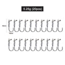 20x MASTERPRO 5.25g (3/16oz) spine-style jig heads, ideal for soft plastics and finesse fishing in Australian estuaries.