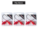 MASTERPRO 1.7oz Fish Head Fishing Jig Heads – 50g (6pcs Pack) Hooks Tackle