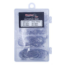 MASTERPRO 100pcs Octopus Beak Hooks – Sizes 2/0, 3/0, 4/0, 5/0 Fishing Tackle