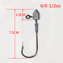 12Pcs Masterpro Chemically Sharpened 6/0, 1/2 OZ Jig Heads Fishing Tackle Hook - Bait Tackle Direct