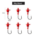 MASTERPRO 2oz Fish Head Fishing Jig Heads – 60g (6pcs Pack) Hooks Tackle
