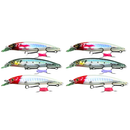 6 X Masterpro Minnow Lures 7.0cm 5.5g  Deth 0.5m on 3 Colours Fishing Tackle - Bait Tackle Direct