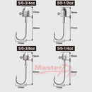 Size 5/0 Chemically Sharpened Hook Jig Heads Fishing Hooks