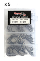 5/10 boxes Chemically Sharpened Octopus Circle Hooks 4 sizes 2/0-5/0 Fishing Tackle - Bait Tackle Direct