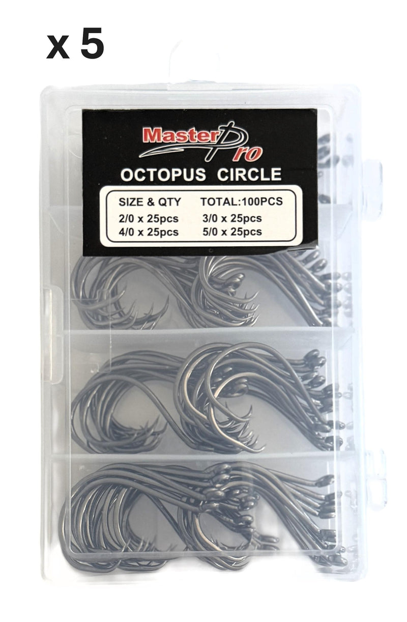 5/10 boxes Chemically Sharpened Octopus Circle Hooks 4 sizes Fishing Tackle