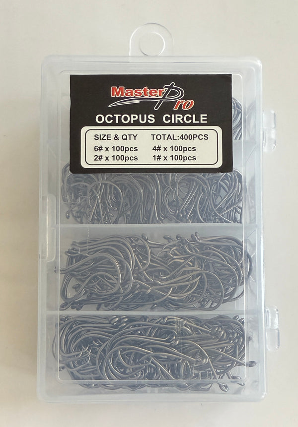 400 X Chemically Sharpened Octopus Circle Hooks 4 Sizes Fishing Tackle