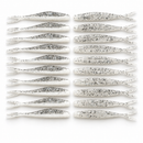 MasterPro 20pcs 6cm Split Tail Soft Plastic Fishing Lures – 1.5g Glitter Baits