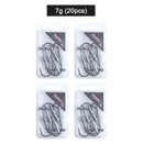 20x MASTERPRO 7g(1/4OZ) spine-style jig heads designed for Australian estuary and inshore fishing. Ideal for soft plastics and bait.