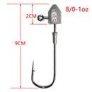 9Pcs Masterpro Chemically Sharpened 8/0, 1 OZ Heavy Gaage Jig Heads Fishing Tackle Hook - Bait Tackle Direct