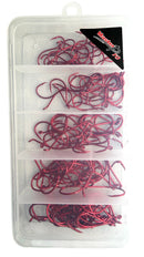🔥 CLEARANCE – 125pcs Red Octopus Beak Hook Kit + FREE Tackle Box | 5 Sizes | $19.90