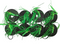 MASTERPRO 8pcs Sliding Skirt Fishing Rigs – Green Skirt with 4/0 Inline Circle Hook & 40lb Leader - Bait Tackle Direct