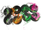 MASTERPRO 8pcs Sliding Skirt Fishing Rigs – Mixed Colours (2 rigs of each colour Skirt) with 4/0 Inline Circle Hook & 40lb Leader - Bait Tackle Direct
