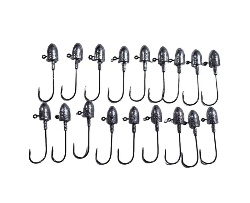 MASTERPRO 18 Pack 3/4oz Jig Heads – Heavy Duty Bullet Jig Hooks for Soft Plastics | Snapper, Flathead, Mulloway - Bait Tackle Direct
