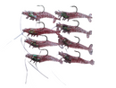 MASTERPRO Weighted Soft Shrimp Lures – 8pcs 9cm/10g – Saltwater Ready Fishing Tackle Hooks - Bait Tackle Direct