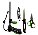 MASTERPRO Fishing Tool Kit – 5” Fish Dehooker, Fillet & Bait Knife + PE Line Scissors