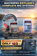 MASTERPRO Estuary Complete Rig System 100 Paternoster Drops + 300 Hooks + 100 Swivels