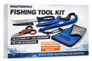 MASTERPRO Fishing Tool Set – Fillet Knife, Fish Lip Gripper, PE Scissors + Cleaning Rag