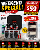 MASTERPRO 115PC Reef Rig Building Kit – Ready to Fish + FREE Tackle Bag ($13.90 Value) +Soft Plastic Jighead Box (Value $19.90)