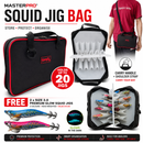 MASTERPRO® Squid Jig Bag + 2 FREE Premium Glow Squid Jigs – Holds 20 Jigs