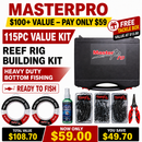 MASTERPRO Reef Rig Building Kit – Ready to Fish + FREE Tackle Box ($13.90 Value) +Soft Plastic Jighead Box (Value $19.90)