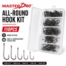 MASTERPRO® All-Round Hook Kit – 110pcs + FREE Tackle Box