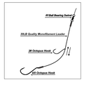 3X MasterPro Deadly and Versatile Surf Fishing Rig （B）30lb High Quality Leader Fishing Tackle Hooks Octopus Beak 2