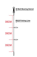 MASTERPRO 10pcs Fishing DIY Paternoster Rigs – 50LB Line, 4