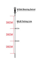 MASTERPRO 10pcs Fishing DIY Paternoster Rigs – 60LB Line, 4