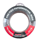 MASTERPRO 15LB Pre-Tied Paternoster Fishing Rigs – 25 Rigs per Spool, 100 Drops Total Tackle Hooks - Bait Tackle Direct