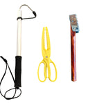 MASTERPRO 3-Piece Fishing Tool Set – Telescopic Gaff 40–90cm, Scissor Fish Gripper & Fish Scaler | Australian Waters
