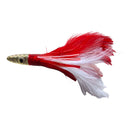 1x Red Game Feather Trolling Lure Deep Sea Fishing Marlin Tuna Wahoo Tackle - Bait Tackle Direct