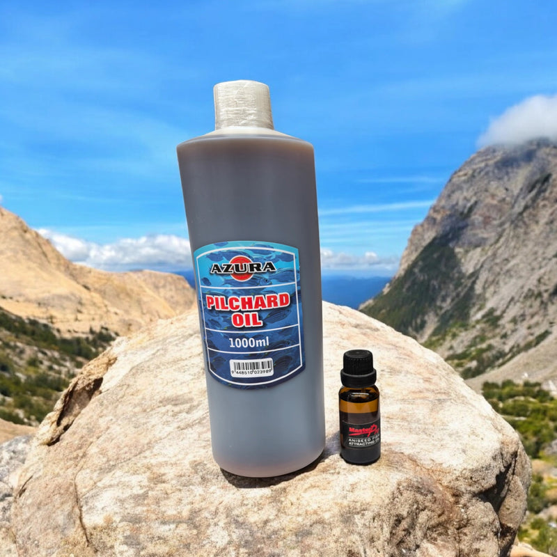 fish oil on fishing lures 1L Premium Pilchard Oil & 20ml Aniseed Oil concentrated Fish Oil Fishing Tackle