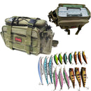Valued Pack Fishing Tackle Bag Shoulder Waist Bag with Bonus Fishing Tackle Lures A Great Gift Ideal.