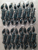 MASTERPRO Fishing 6.5cm Yabbi Soft Plastics – 16pcs (3.8g Each) Bonus Tackle Hooks Black - Bait Tackle Direct