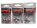 MASTERPRO Big Eye Jigheads 5g – 9 Pack (3.5cm) Ultra-Light Precision | Red 3D Eye | Estuary & Light Tackle Ready - Bait Tackle Direct