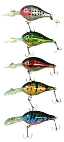 MASTERPRO Floating Crankbait 5pc Set 7cm 5.5g – With Tackle Box CLEARANCE SALE