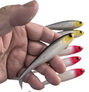 6 X MASTERPRO Fishing 3D Minnow Soft Plastic Lures – 12cm / 9g  + FREE 10 Matching Jigheads