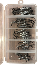 MasterPro Spiked Lock Jigheads – 25pcs Assorted 2.5g to 10g | Soft Plastic Bait Jig Heads Kit for Bream & Flathead | Tackle Box Included (D)