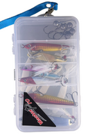 MasterPro Double-Sided Metal Lure Fishing Kit – 8 Metal Lures + 5 Paddle Tails + 5 Jigheads