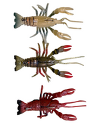 MASTERPRO 9cm Pre-Rigged Hollow Craw Lures | Realistic Egged Design | 3 Pack + FREE Tackle Box