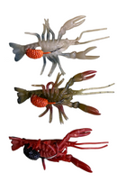 MASTERPRO 9cm Pre-Rigged Hollow Craw Lures | Realistic Egged Design | 3 Pack + FREE Tackle Box