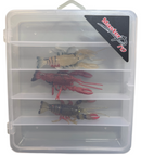 MASTERPRO 9cm Pre-Rigged Hollow Craw Lures | Realistic Egged Design | 3 Pack + FREE Tackle Box