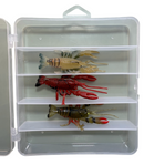 MASTERPRO 9cm Pre-Rigged Hollow Craw Lures | Realistic Egged Design | 3 Pack + FREE Tackle Box
