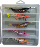 MASTERPRO 5PCS Premium Articulated Shrimp Lure Kit – 2 Realistic Designs + FREE Tackle Box | 10cm | 11g | Only $24.90
