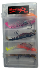 MASTERPRO 5PCS Premium Articulated Shrimp Lure Kit – 2 Realistic Designs + FREE Tackle Box | 10cm | 11g | Only $24.90