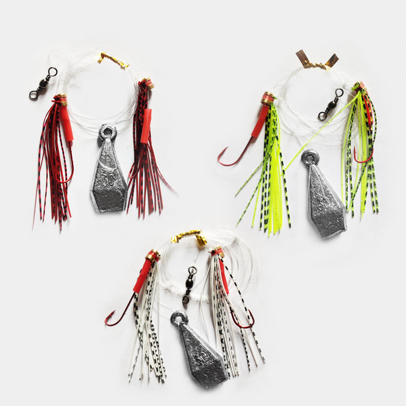 3X Custom Designed Tangle Free Skirt Flasher Whiting Rigs Fishing Tackle Hooks - Bait Tackle Direct