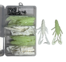MASTERPRO Soft Plastic Crayfish Lures 8cm – 20pcs Yabby Lures with 10 Jig Heads & Tackle Box