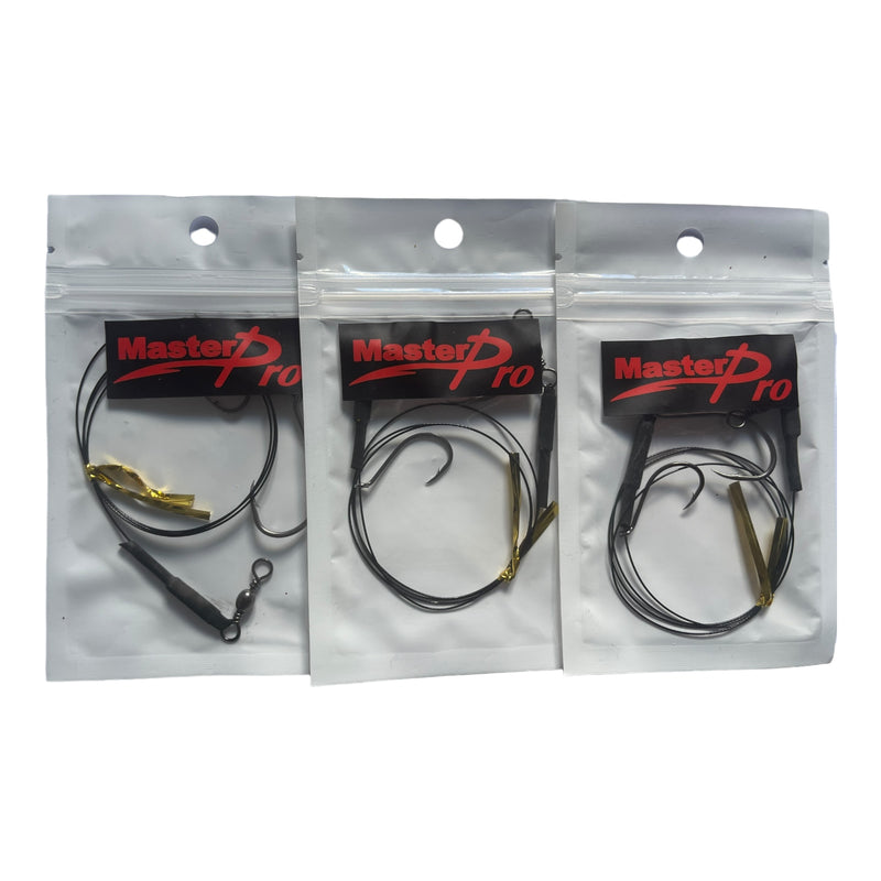 3X MasterPro Deadly and Versatile Surf Fishing Rig 40lb Stainless Wires Leader FishingTackle Hooks - Bait Tackle Direct